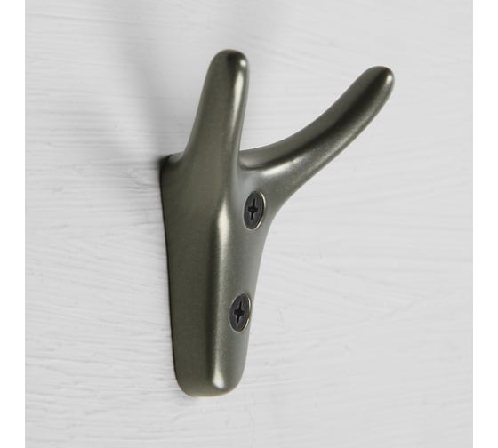 Изображение товара Мебельный крючок CAPPIO YAK, двухрожковый, цвет графит 9617942