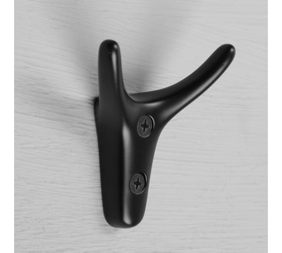 Изображение товара Мебельный крючок CAPPIO YAK, двухрожковый, цвет черный 9617941