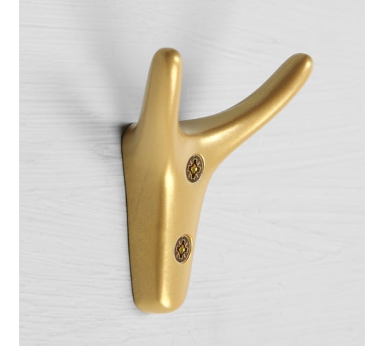 Изображение товара Мебельный крючок CAPPIO YAK, двухрожковый, цвет матовое золото 9617940