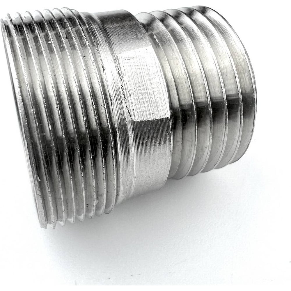 Изображение товара Переходник смесителя 24х24х25 латунь никелированный Профитт м24нр-м22вр-1/2 нр