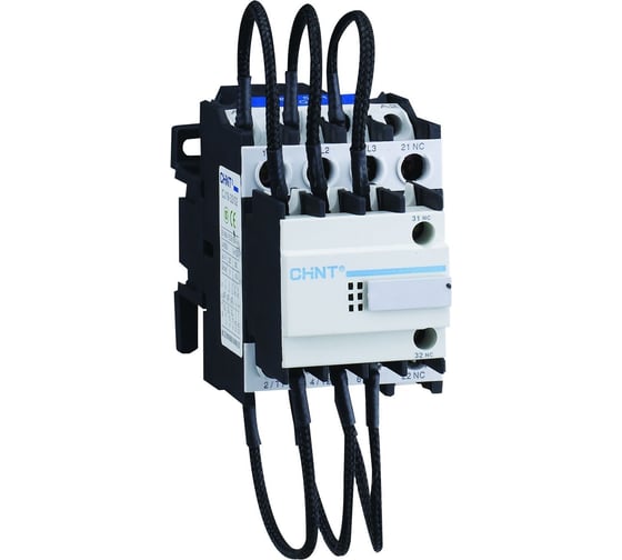Изображение товара Контактор для компенсации реактивной мощности CHINT CJ19-3211 18кВАр 1НО+1НЗ 230В (R) 243885