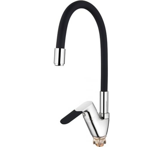 Изображение товара Смеситель для кухни LEDEME L4153-2 гибкий шланг, боковой, чёрный 65814