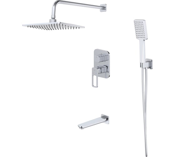 Изображение товара Душевая система IDDIS Slide с тропическим душем, ручным душем и изливом, хром глянцевый SLISB03i68