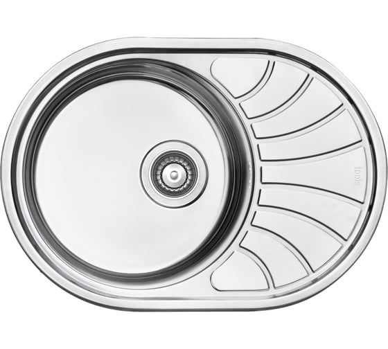 Изображение товара Мойка с сифоном IDDIS Suno S нержавеющая сталь, шелк, 650х460 мм s11ups0i84 SUN65SDi77S