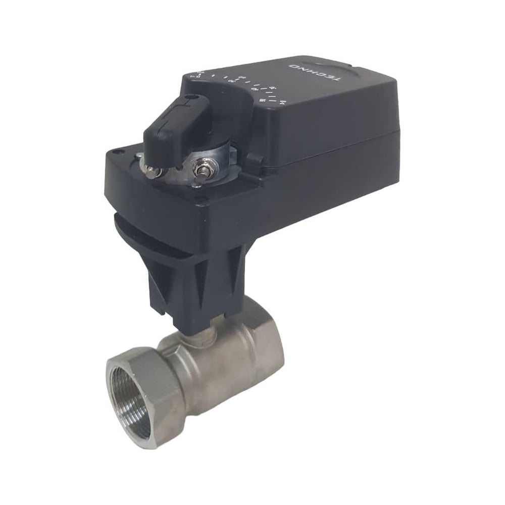 Двухходовой шаровый кран TECHNO HKS250-08DF/230V из нержавеющей стали 304, DN50, резьба G2, с электроприводом 8 Нм, 220 В, управление открыто/закрыто 660502