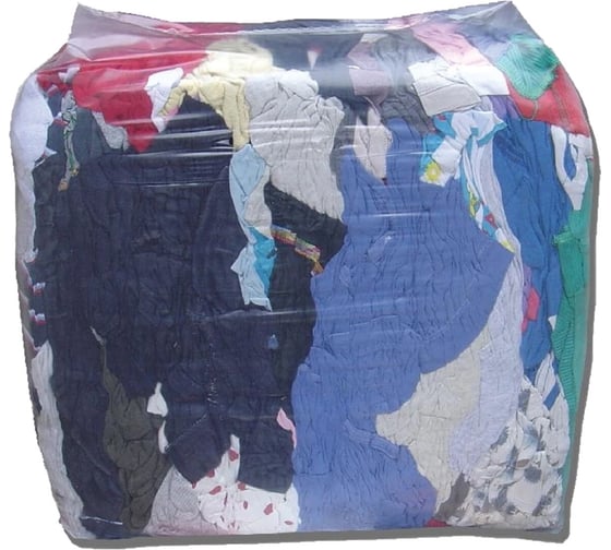 Изображение товара Ветошь ОФИСМАГ трикотаж маечный 1-й сорт, лоскуты 40x60 см (±10 см) плотность 100-120 г/кв.м, 100% хлопок, 10 кг 608959