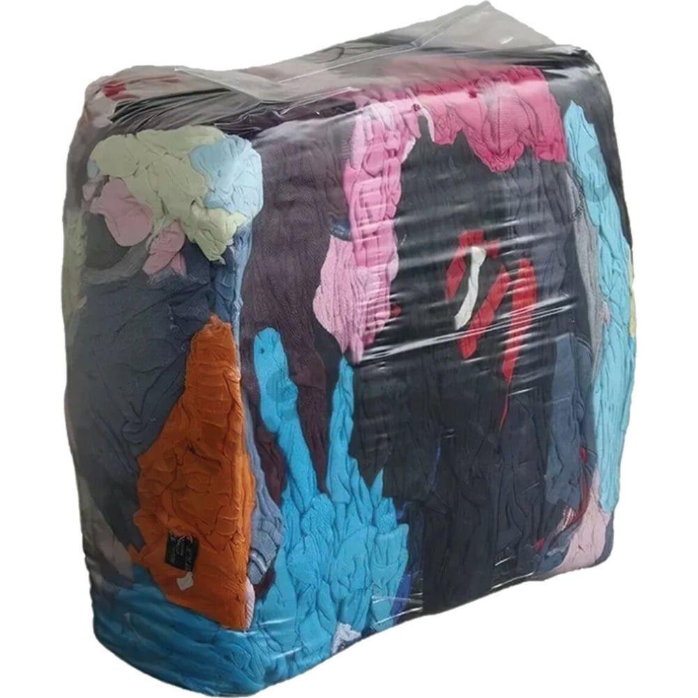 Изображение товара Цветная ветошь из трикотажа 40x60 см, плотность 200 г/м², 10 кг