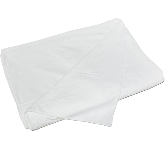 Изображение товара Ветошь ОФИСМАГ постель белая, лоскуты 70x80 см (±10 см), плотность 100-120 г/кв. м, 100 хлопок, 10 кг 608960