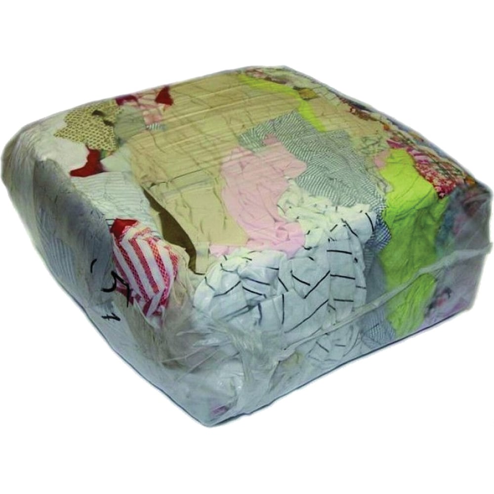 Изображение товара Ветошь ОФИСМАГ постель цветная 70x80 см хлопок 10 кг