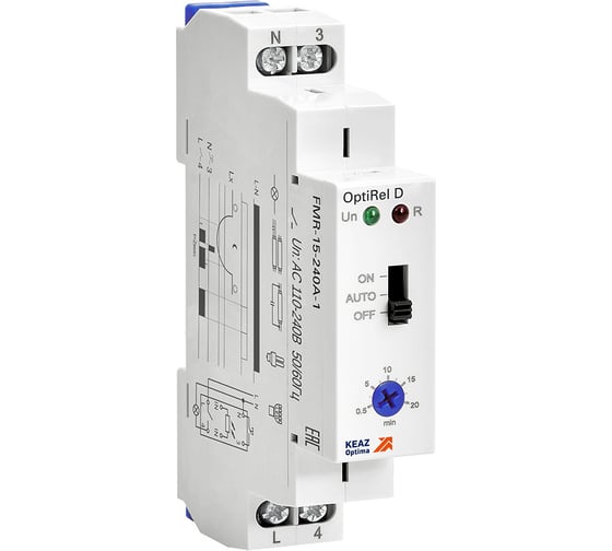 Изображение товара Фотореле КЭАЗ OptiRel D FMR-15-240А-1 с датчиком 1.5м 16А 1СО 110-240АС 332034