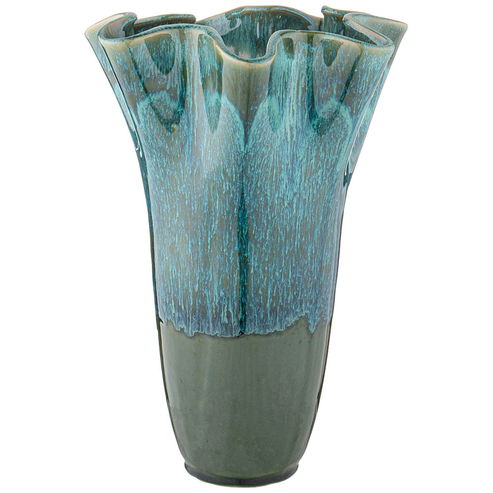 Изображение товара Декоративная керамическая ваза Lefard высота 31 см бирюзовая