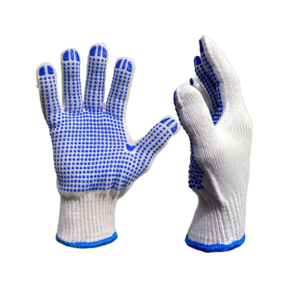 Изображение товара Трикотажные рабочие перчатки ARCTICUS х/б ПВХ точка 12 пар арт 7100 ARC-1012