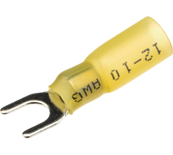 Изображение товара Наконечник duwi НВИ 6,0-4 вилка 6мм² термоусадка желтый 10шт 26575 1