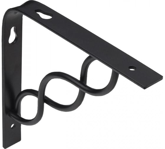 Изображение товара Полкодержатель AKS INFINITY 200x200x20x3 мм, черный 68525