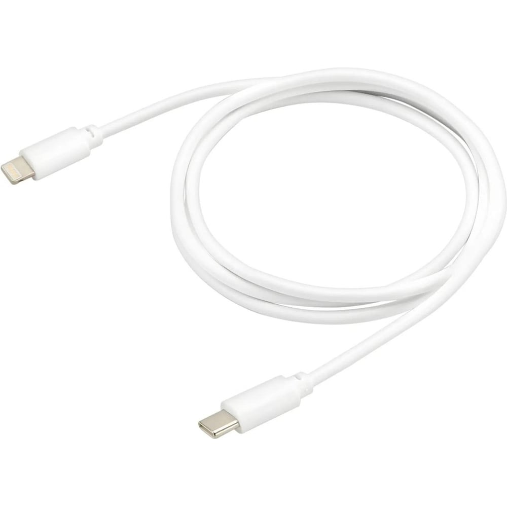 Изображение товара Кабель USB Type-C - Lightning BURO 1м 18W белый для быстрой зарядки