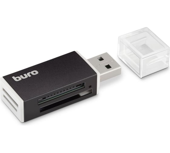 Изображение товара Устройство чтения карт памяти BURO USB2.0 BU-CR-3104 черный 1001429