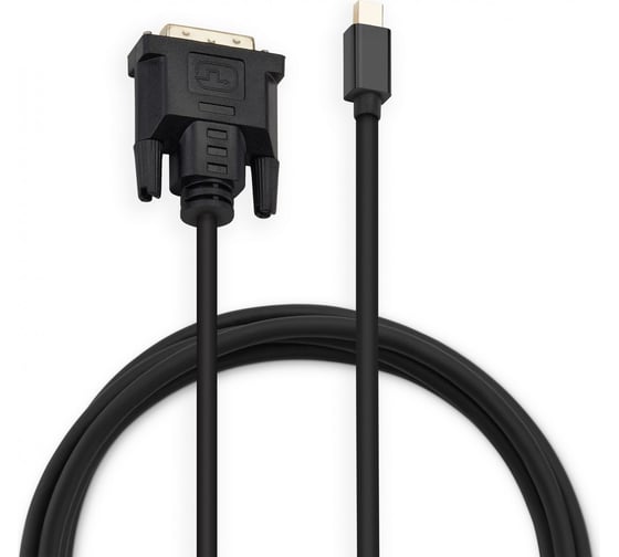 Изображение товара Кабель аудио-видео BURO 1.1v miniDisplayport (m)/DVI-D (Dual Link) (m) 2 м, позолоченные контакты, черный (BHP 1147224