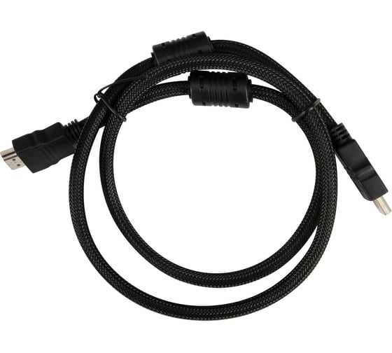Изображение товара Кабель аудио-видео BURO HDMI (m)/HDMI (m) 1 м, ферритовые кольца, позолоченные контакты, черный (HDMI-V1.4-1MC) 1478150