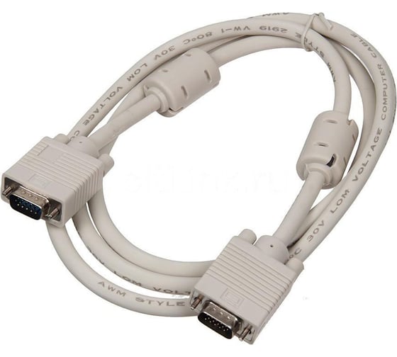 Изображение товара Кабель BURO CAB016S-06 VGA (m) VGA (m) 1.8 м, ферритовые кольца, серый 817278