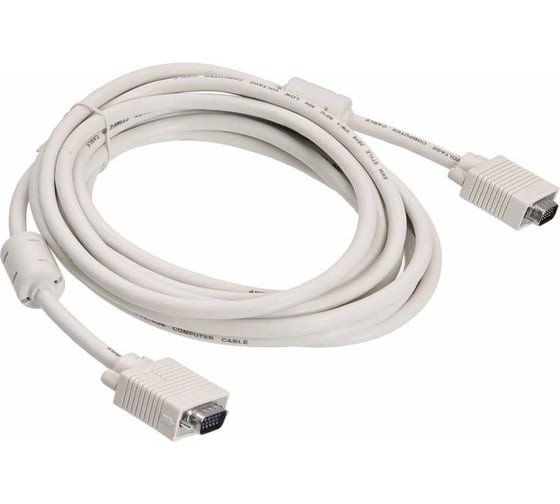 Изображение товара Кабель BURO CAB016S-5M VGA (m) VGA (m) 5 м, ферритовые кольца, серый 817281