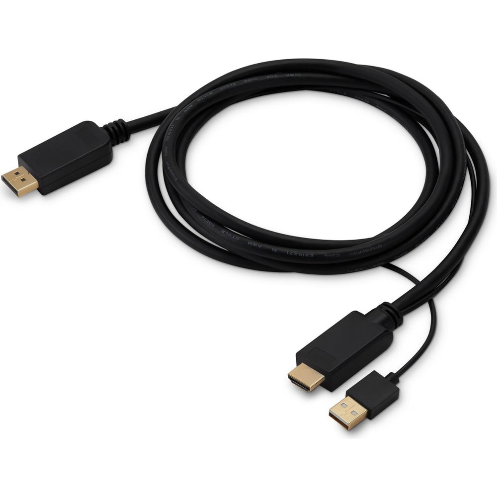 Изображение товара Кабель HDMI DisplayPort 2 метра позолоченные контакты BURO