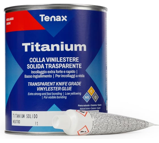 Изображение товара Полиэфирный клей Tenax Titanium Neutro прозрачный/густой 1л 039.210.5660