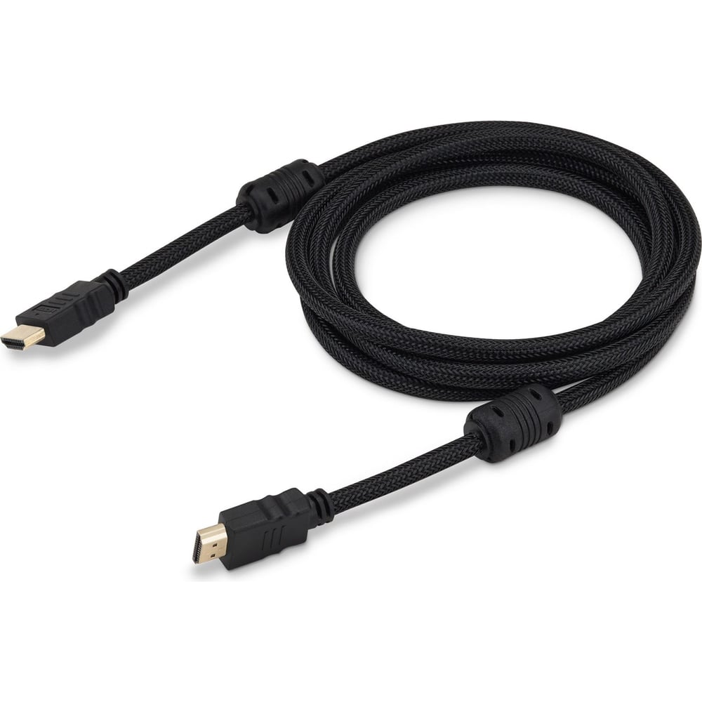 Изображение товара Кабель HDMI 2 м BURO с ферритовыми кольцами и позолоченными контактами