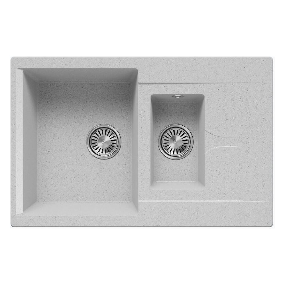 Изображение товара Кухонная мойка Polygran brig-770 №314 светло-серый искусственный гранит