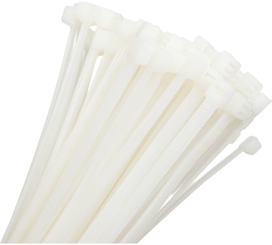 Изображение товара Хомут-стяжки ленточные Мир Хомутов 4,8х400 мм, белые, 100 шт. MX/1/21