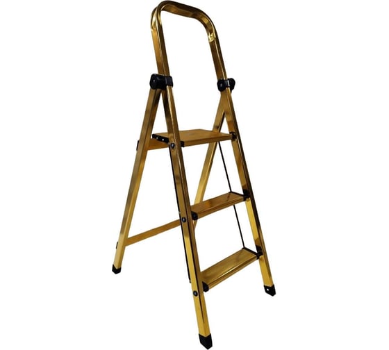Изображение товара Стремянка алюминиевая LWI "Комфорт" 3 ступени, GOLD LWI-К03GOLD