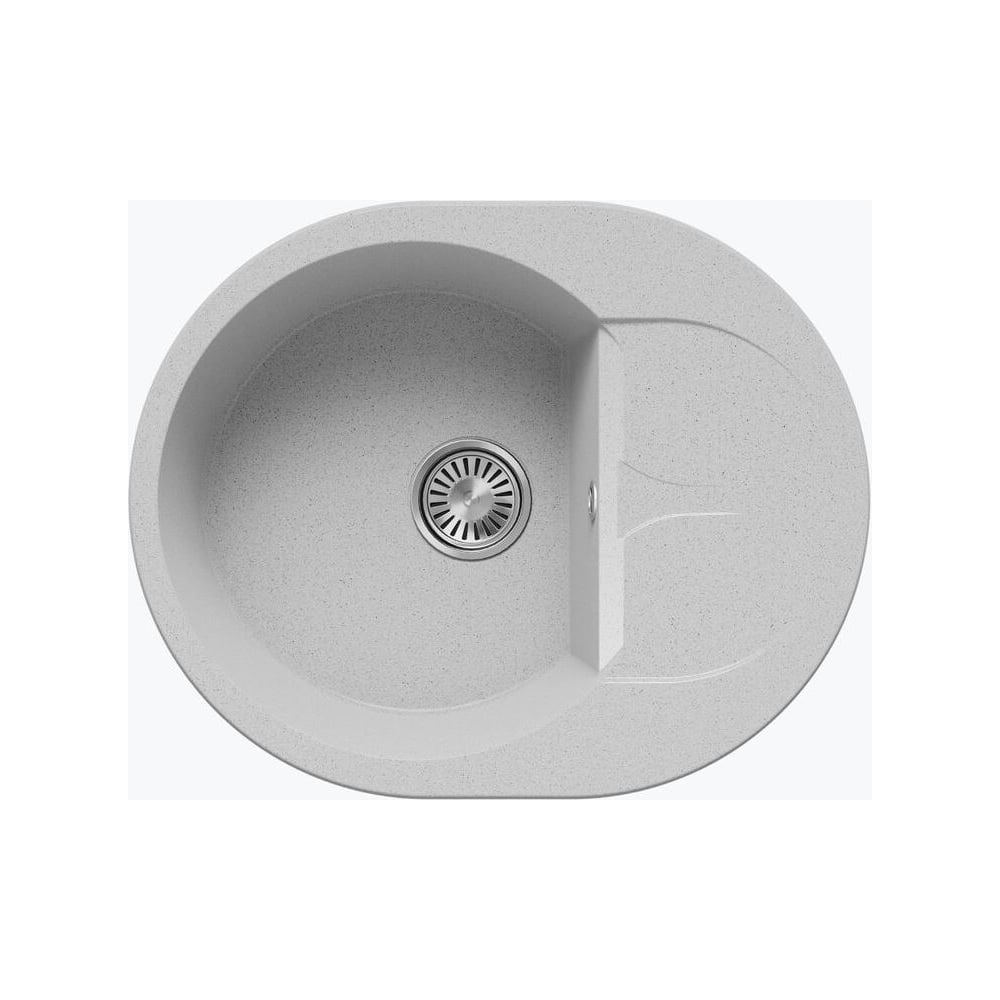 Изображение товара Кухонная мойка Polygran atol-620 светло-серый с сифоном