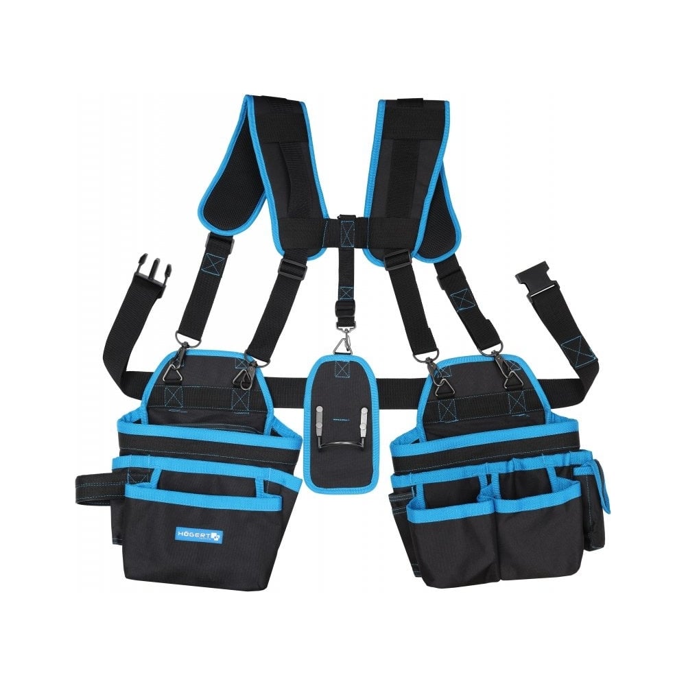 Изображение товара Рабочий пояс со шлейками HOEGERT TECHNIK с 23 карманами, полиэстер 600D
