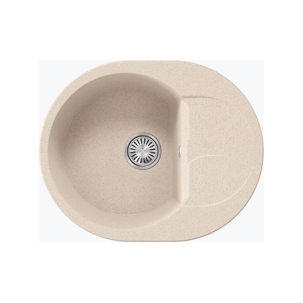 Изображение товара Кухонная мойка Polygran atol-620 кремовая искусственный гранит врезная