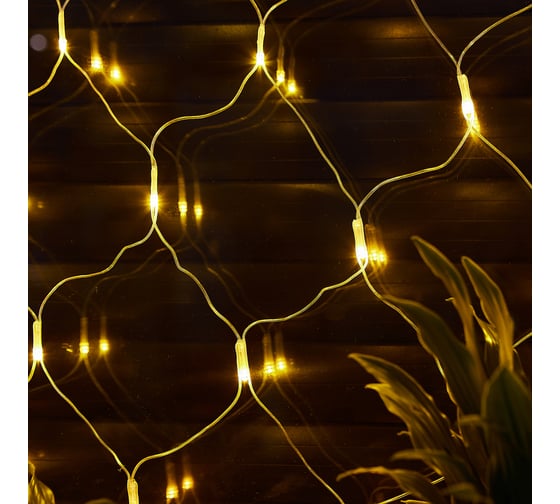 Изображение товара Светодиодная сетка Uniel ULD-N2520-240/DTA YELLOW IP20 с контроллером, 7939