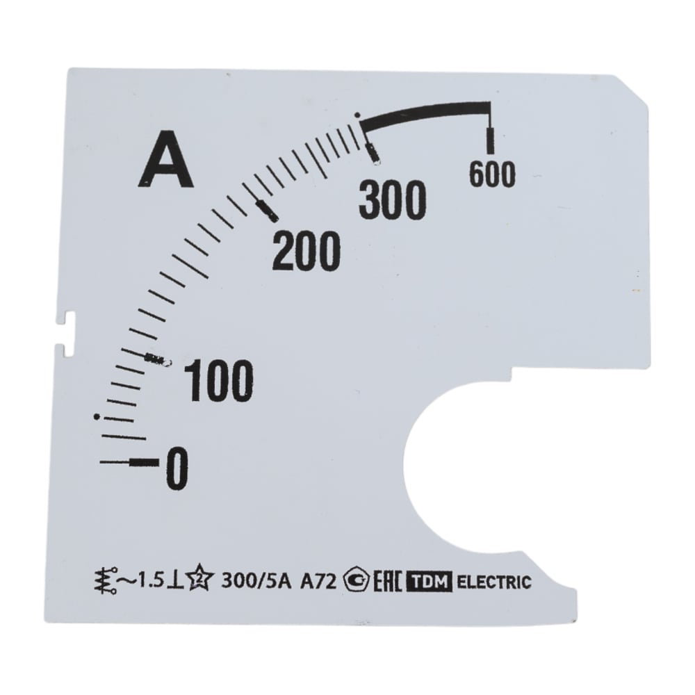 Шкала TDM ELECTRIC Ш72 300/5А-1,5 для А72 Х/5А SQ1102-0198