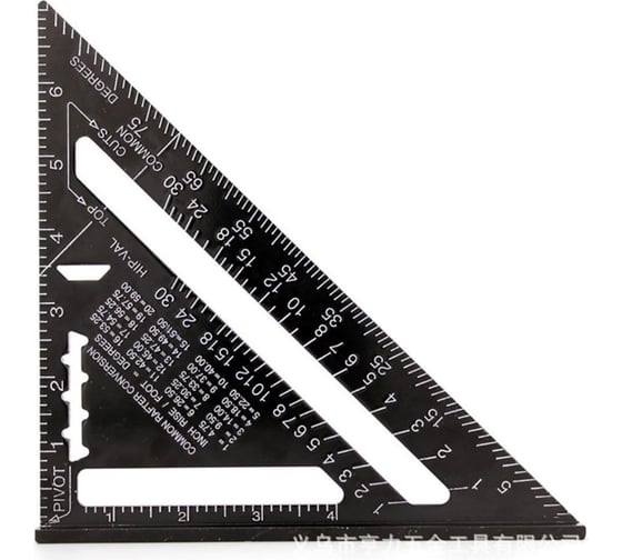Изображение товара Угольник Свенсона Vitatools столярный металлический 185185260 мм, чёрный Ugolnik-svensona-185185260-blak