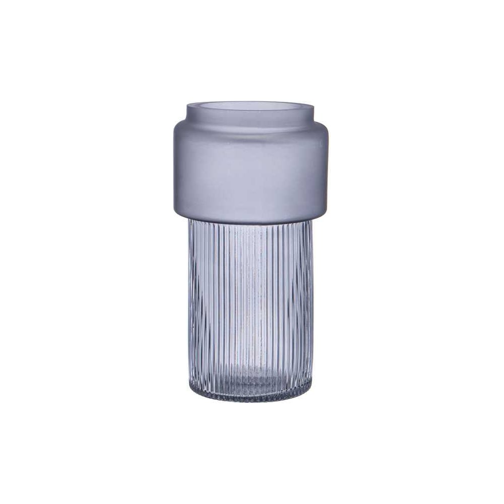 Изображение товара Ваза Lefard JADE GREY диаметр 10 см высота 20 см стекло серый стильный дизайн