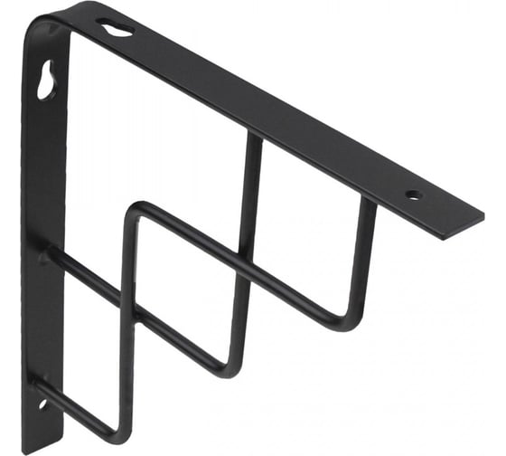 Изображение товара Полкодержатель AKS QUADRO 200x200x20x3 мм, черный 68560