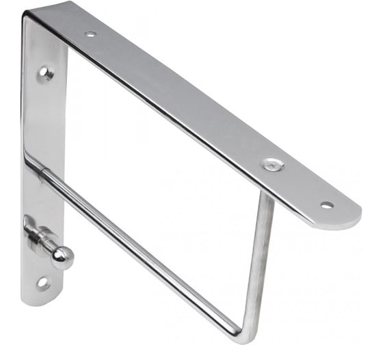 Изображение товара Полкодержатель AKS усиленный, с вешалкой, хром 40209