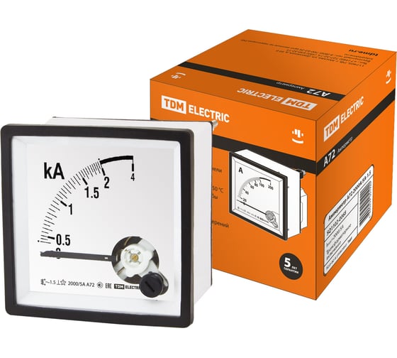 Изображение товара Амперметр TDM ELECTRIC А72 2000А/5А-1.5 SQ1102-0068