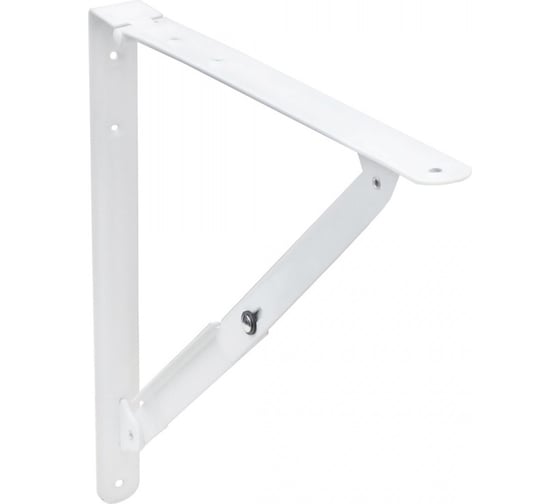 Изображение товара Полкодержатель AKS складной, 300 мм, модель 3, белый 73041
