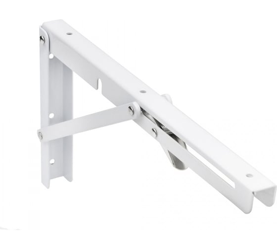 Изображение товара Полкодержатель AKS складной, 200 мм, модель 1, белый 69064