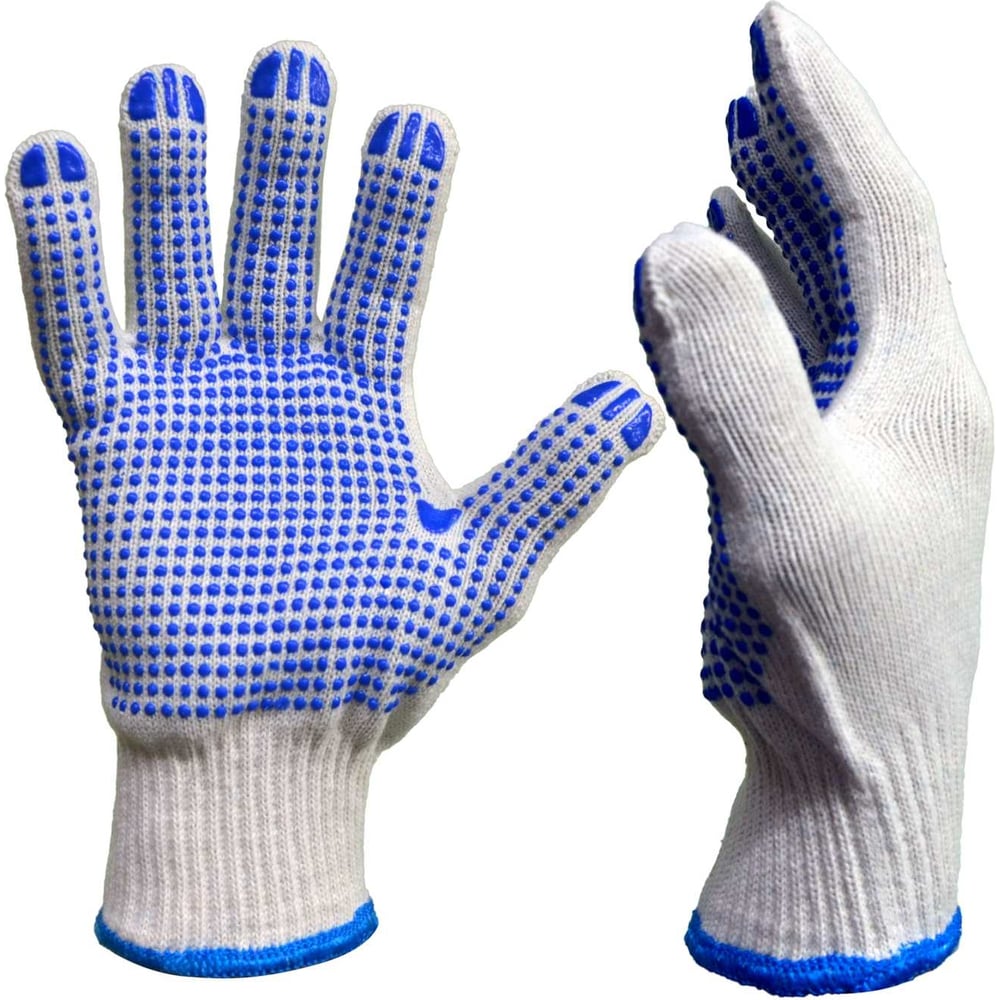 Изображение товара Трикотажные перчатки ARCTICUS хлопок ПВХ 11 размер 12 пар