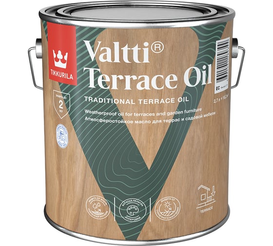 Изображение товара Масло для террас Tikkurila VALTTI TERRACE OIL EC 2,7 л 700010364