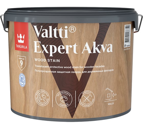Изображение товара Антисептик Tikkurila VALTTI EXPERT AKVA палисандр 9л 700009600