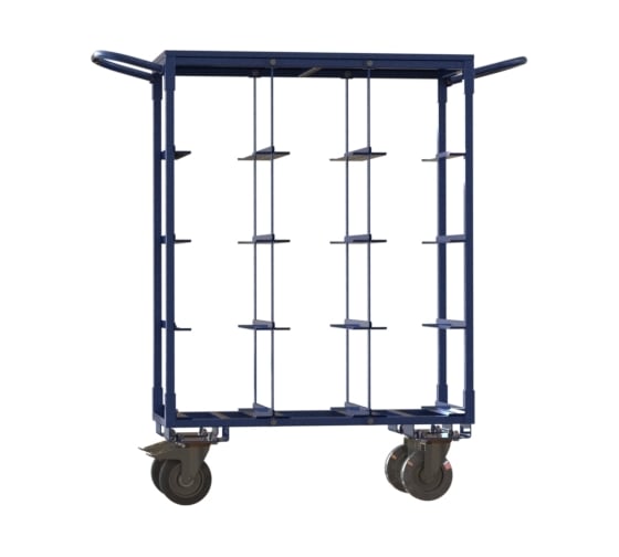 Изображение товара Мобильный стеллаж МеталлКарт  12 ячеек с лотками 12л 4631170796941