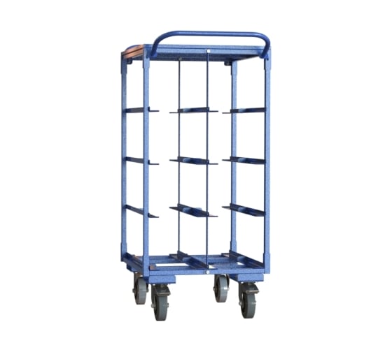 Изображение товара Мобильный стеллаж МеталлКарт  16 ячеек с лотками 12л 4631170796934
