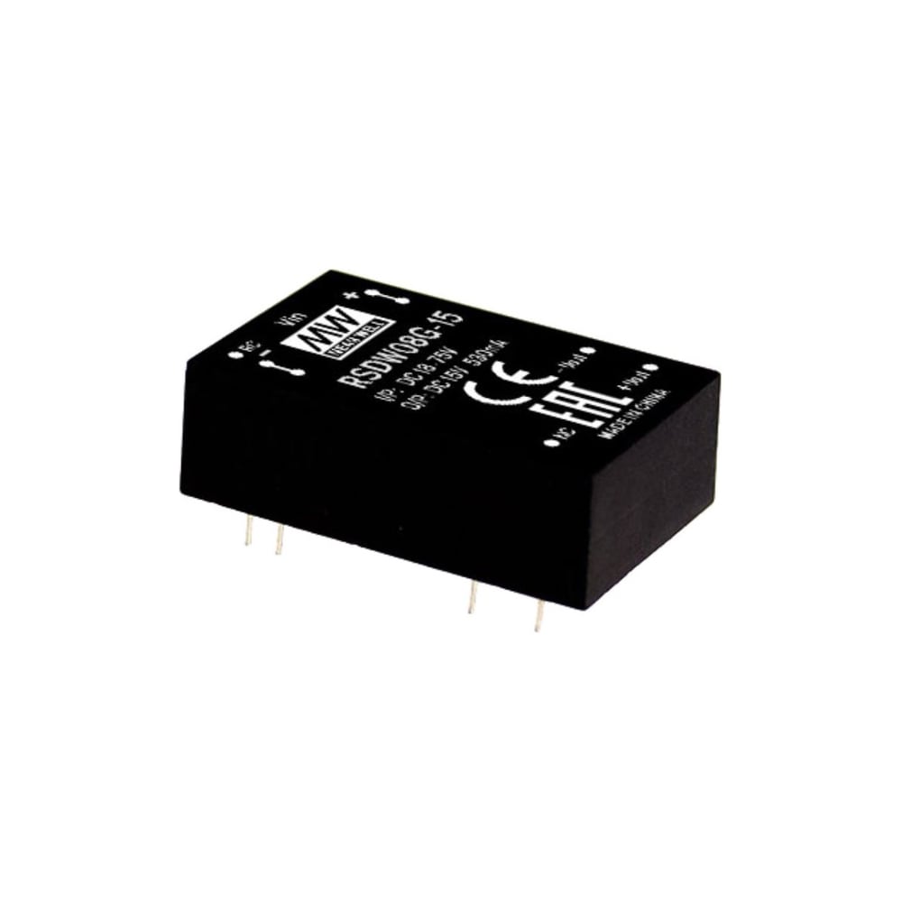 Изображение товара Преобразователь Mean Well DC-DC RSDW08G-15 15 В 0.53 А компактный