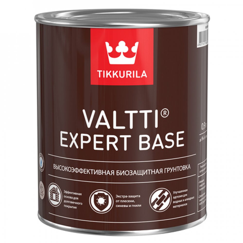 фото Грунтовка tikkurila valtti expert base высокоэффективная, биозащитная 9л 700009580