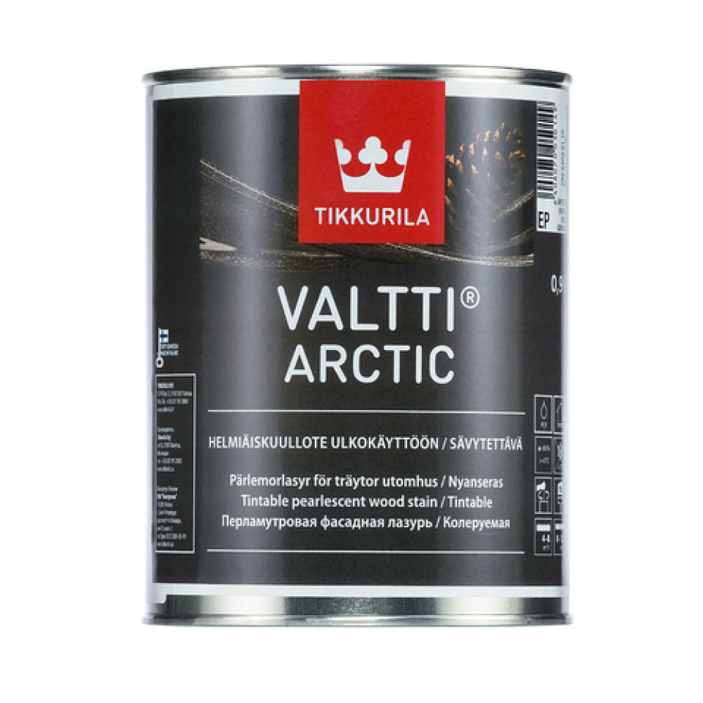 фото Лазурь tikkurila valtti arctic фасадная, перламутровая, водоразбавляемая с натуральным маслом 9л 59664040160